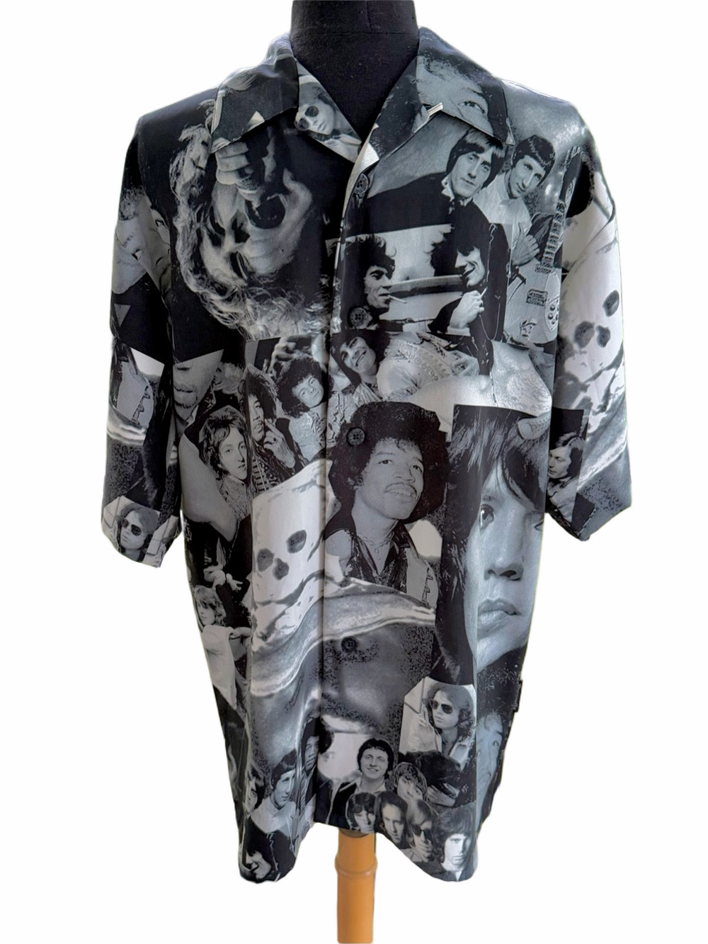 Dragonfly All Over Button Up ROCK Shirt JIMI HENDRIX ROLLING STONES Large